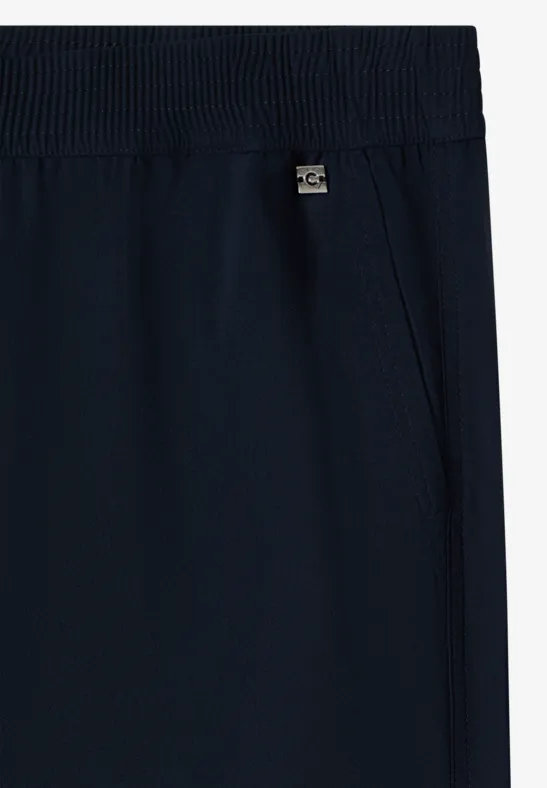 Cecil Damen High Waist Wide Leg Hose im Loose Fit in Blau, Gr: XXL