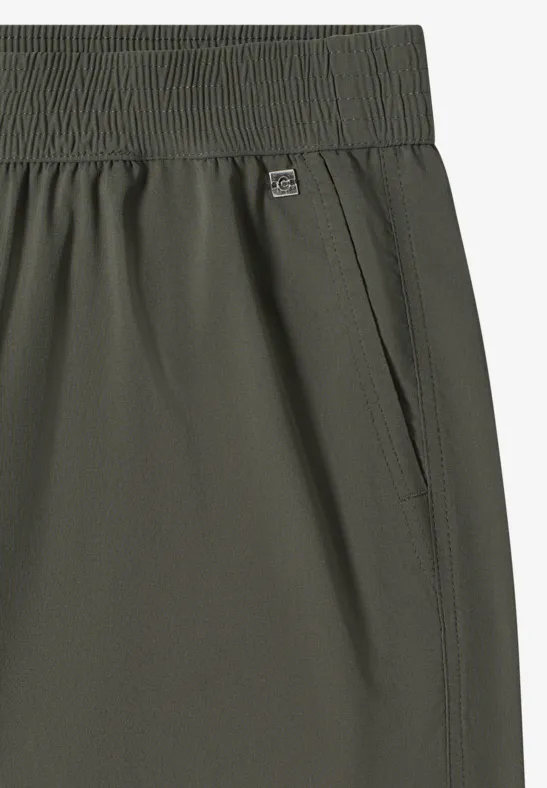 Cecil Damen High Waist Wide Leg Hose im Loose Fit in Grün, Gr: XXL