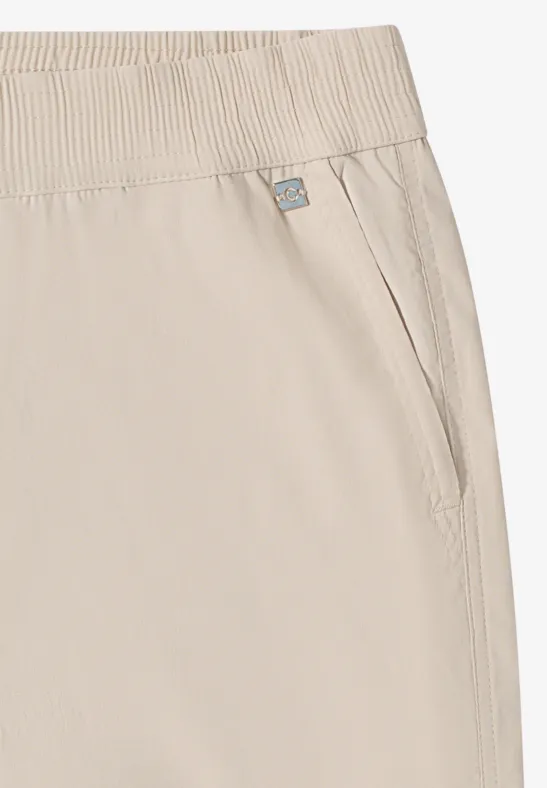Cecil Damen High Waist Wide Leg Hose im Loose Fit in Beige, Gr: XXL