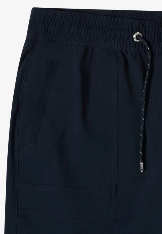 Cecil Damen Straight Leg Shorts im Loose Fit in Blau, Gr: L