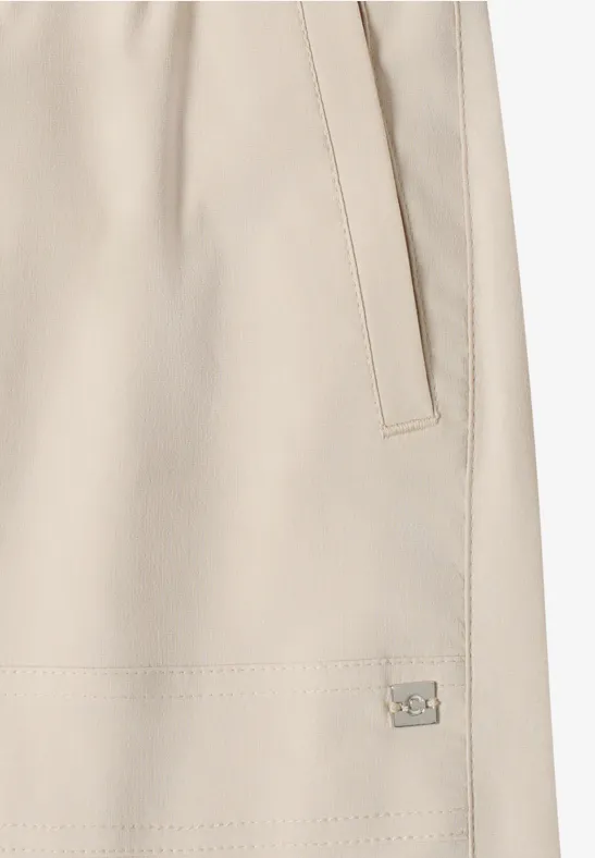 Cecil Damen Straight Leg Shorts im Loose Fit in Beige, Gr: L