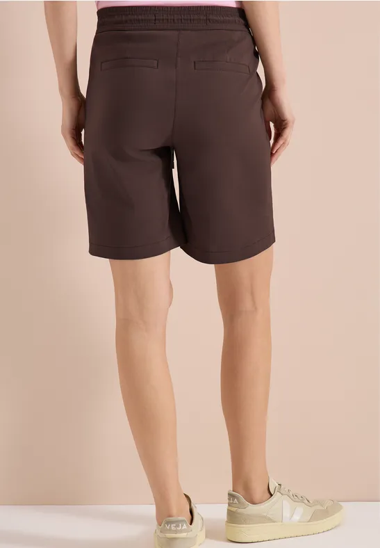 Cecil Damen Straight Leg Shorts im Loose Fit in Braun, Gr: L