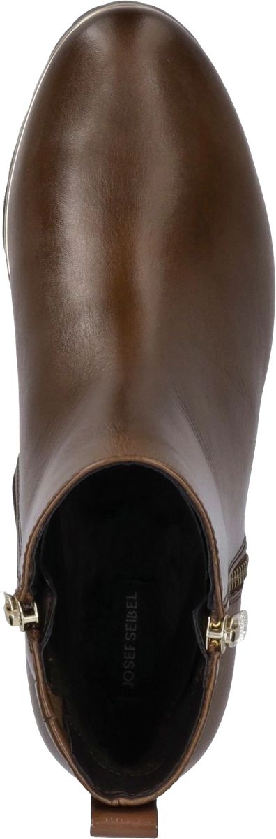 Klassische Leder-Stiefelette mit Reißverschluss
