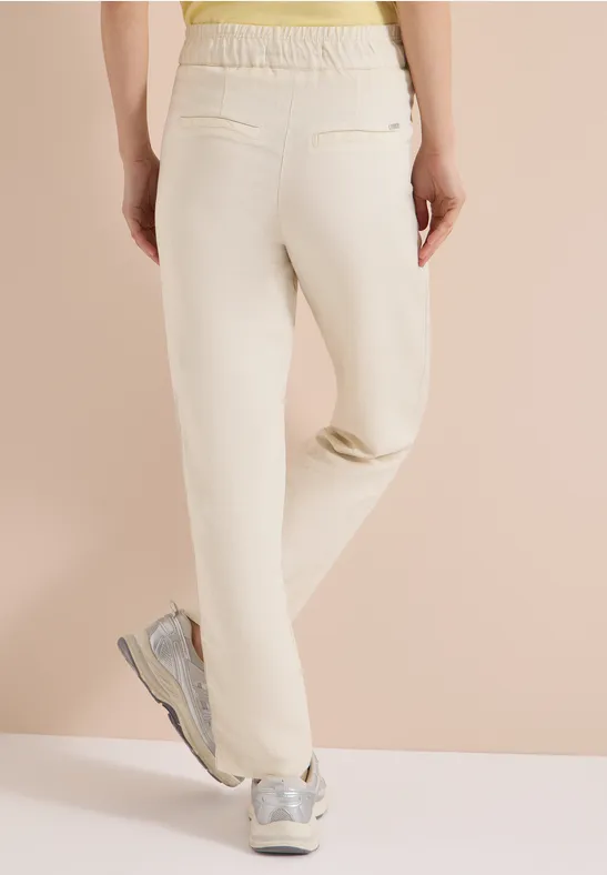 Cecil Damen Slim Leg Hose aus Leinenmix im Loose Fit in Beige, Gr: XXL