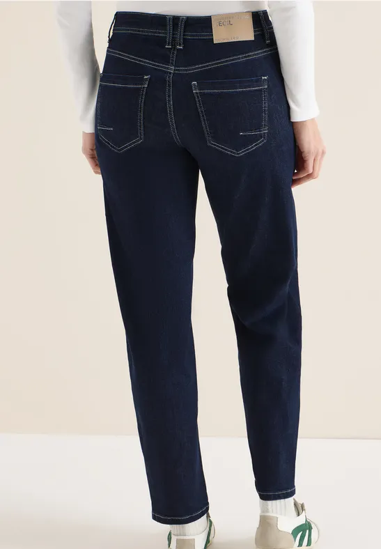 Cecil Damen Barrel Leg Jeans in Blau, Gr: 28