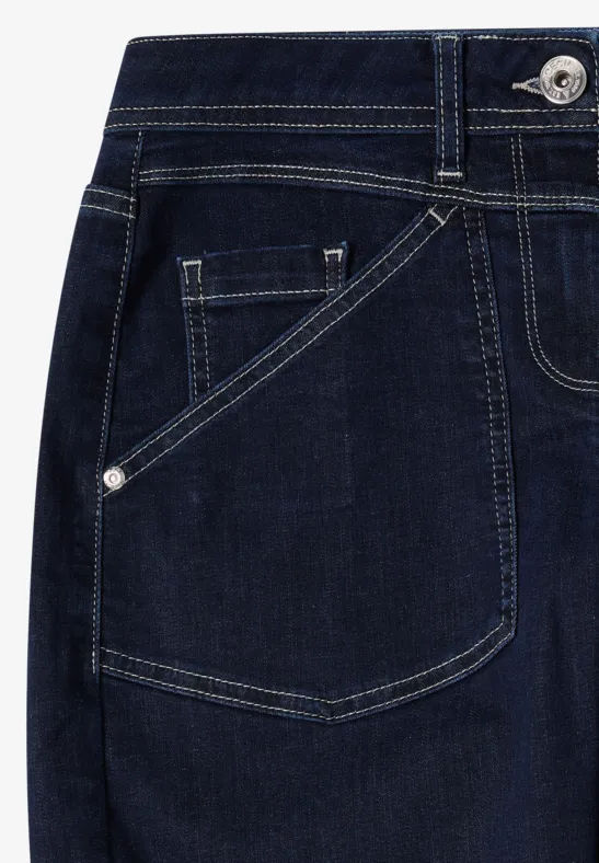 Cecil Damen Barrel Leg Jeans in Blau, Gr: 28