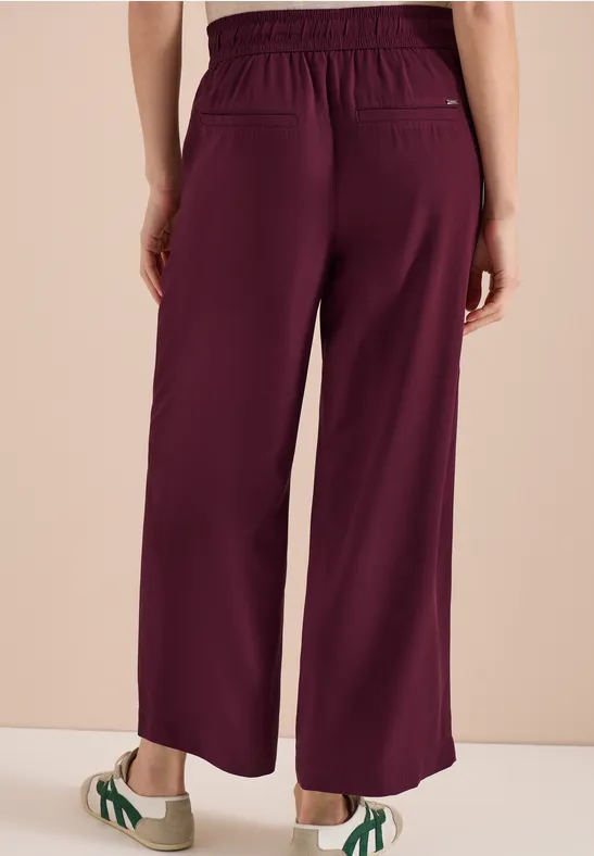 Cecil Damen High Waist Wide Leg Hose im Loose Fit in Rot, Gr: XXL