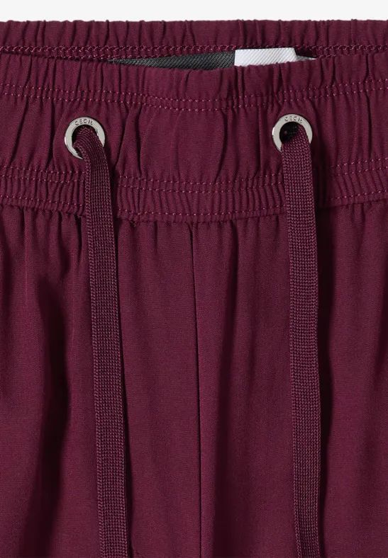 Cecil Damen High Waist Wide Leg Hose im Loose Fit in Rot, Gr: XXL
