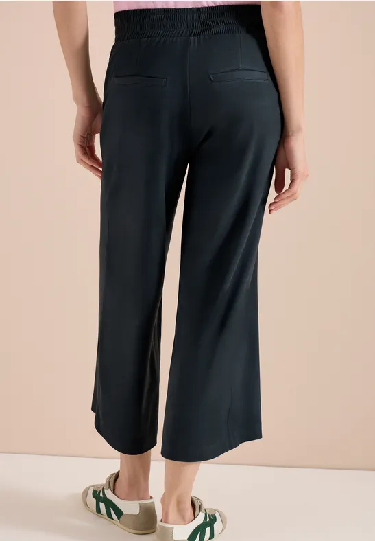 Cecil Damen High Waist Wide Leg Hose im Loose Fit in Grün, Gr: XXL