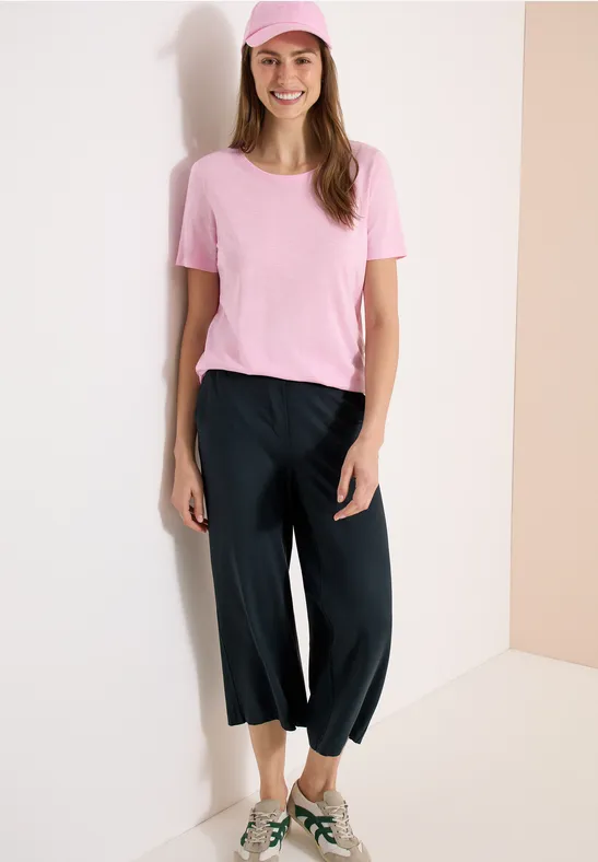 Cecil Damen High Waist Wide Leg Hose im Loose Fit in Grün, Gr: XXL