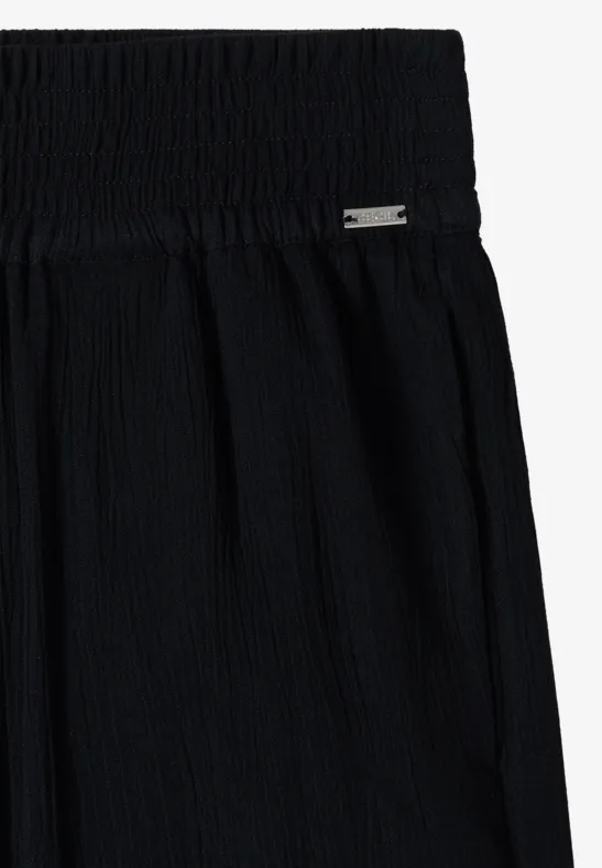 Cecil Damen Wide Leg Hose mit Crepe Struktur in Schwarz, Gr: XXL