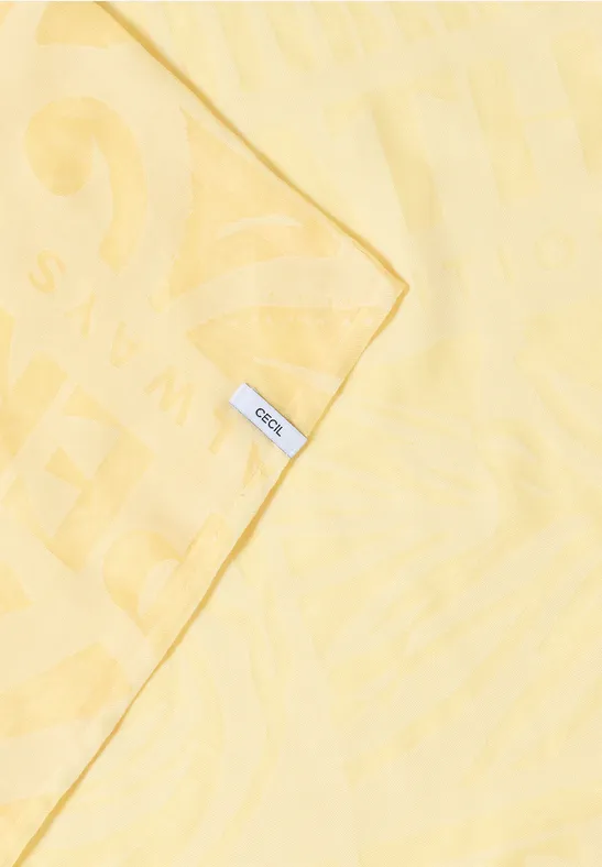 Cecil Damen Loop-Schal im Ausbrenner-Look in Gelb, Gr: One size