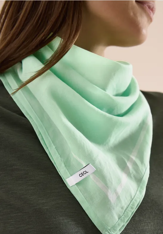 Cecil Damen Bandana mit Tape-Detail in Grün, Gr: One size