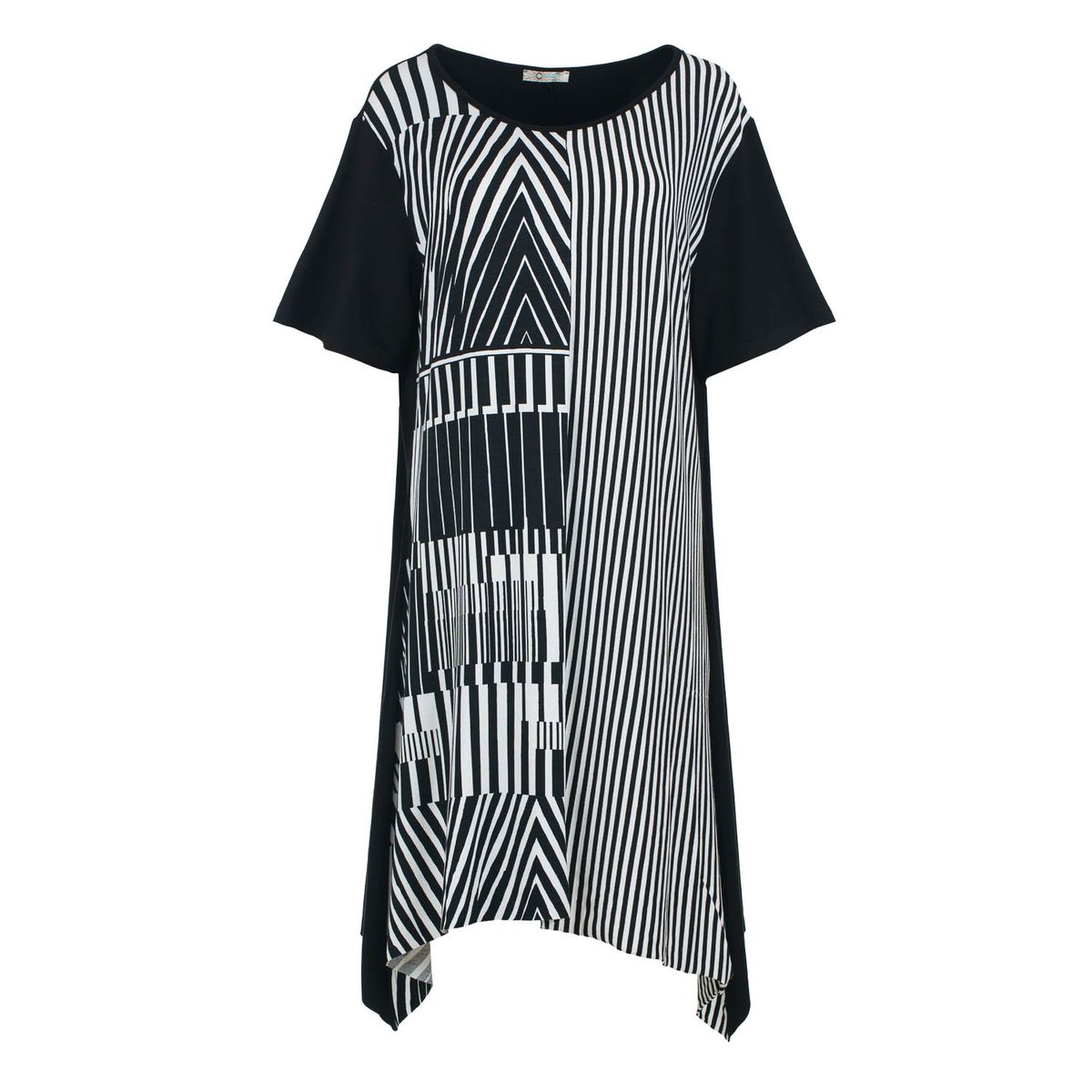 Grafisch elegantes Plus Size Jersey-Kleid