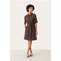 Kleid Gerade Passform brown