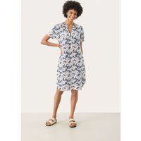 Kleid Gerade Passform white blue