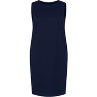 Marineblaues Etuikleid mit Seitentaschen – Schwerer Jerseystoff