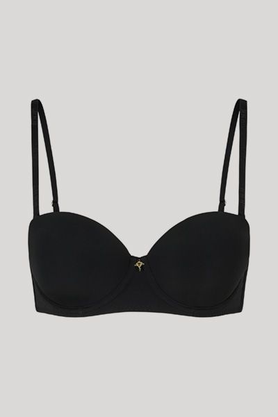 Bogner Sensation Schwarzer Balconette-BH mit abnehmbaren Logo-Trägern