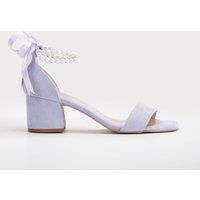 Illy Niedrig Block Absatz Sandalen with Pearls