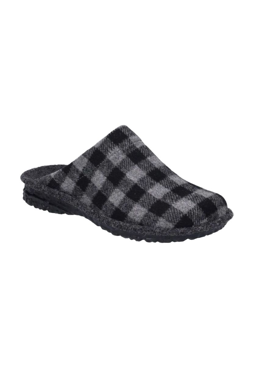 Herren Karo Filz Indoor Clogs