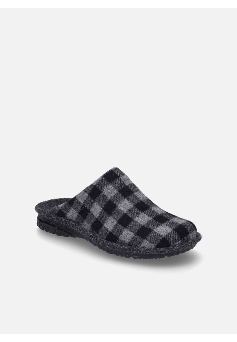 Herren Karo Filz Indoor Clogs