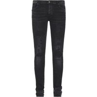 Amiri Slim Fit Thrasher Plus Jeans aus gealtertem schwarzem Denim