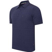 Cappuccino Italia Caorle Cable Knit Polo  Blau