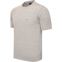Cappuccino Italia Loreto Cable Knit Tee  Grau