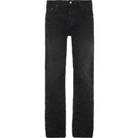 Amiri Stack Straight Fit verblasste schwarze Jeans