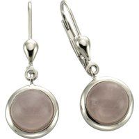 Zeeme Gemstones Ohrringe Silber 925 mit echtem Rosenquarz 8mm