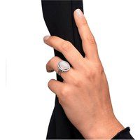 Zeeme Gemstones Ring 925 Sterling Silber rhodiniert mit echtem Rosenquarz Zirkonia