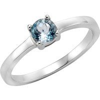 Zeeme Gemstones Ring Silber 925 rhodiniert mit Blautopas (beh.) 5mm