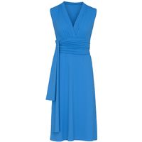 Sky Ärmelloses Wickelkleid mit V-Ausschnitt – Weicher Viskose-Jersey