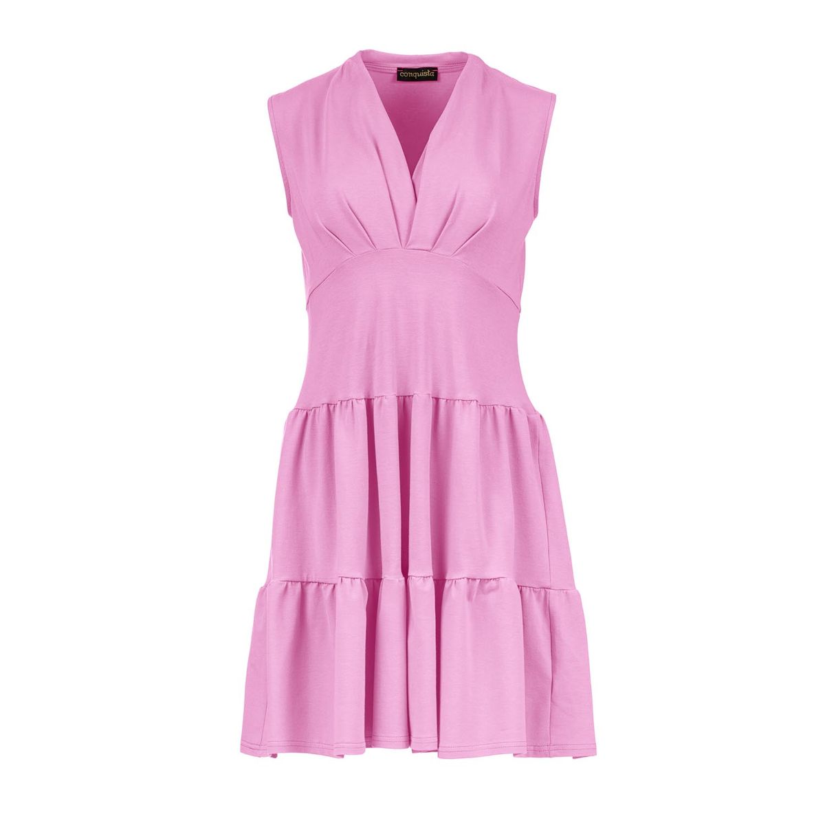 Ärmelloses Jerseykleid in Wildrose aus Baumwolle