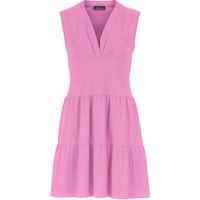 Ärmelloses Jerseykleid mit V-Ausschnitt in Orchidee