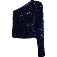 Faina One-Shoulder-Top Damen Marine