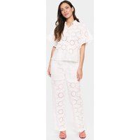 Kurzarm-Bluse Lockere Passform Ice white