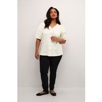 Kurzarm-Bluse Regular fit Turtledove white