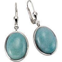 Zeeme Gemstones Ohrringe Silber 925 rhodiniert mit 2x Amazonit 16x12mm