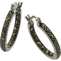 Zeeme Gemstones Ohrringe Silber 925 oxidiert mit 34x Markasit