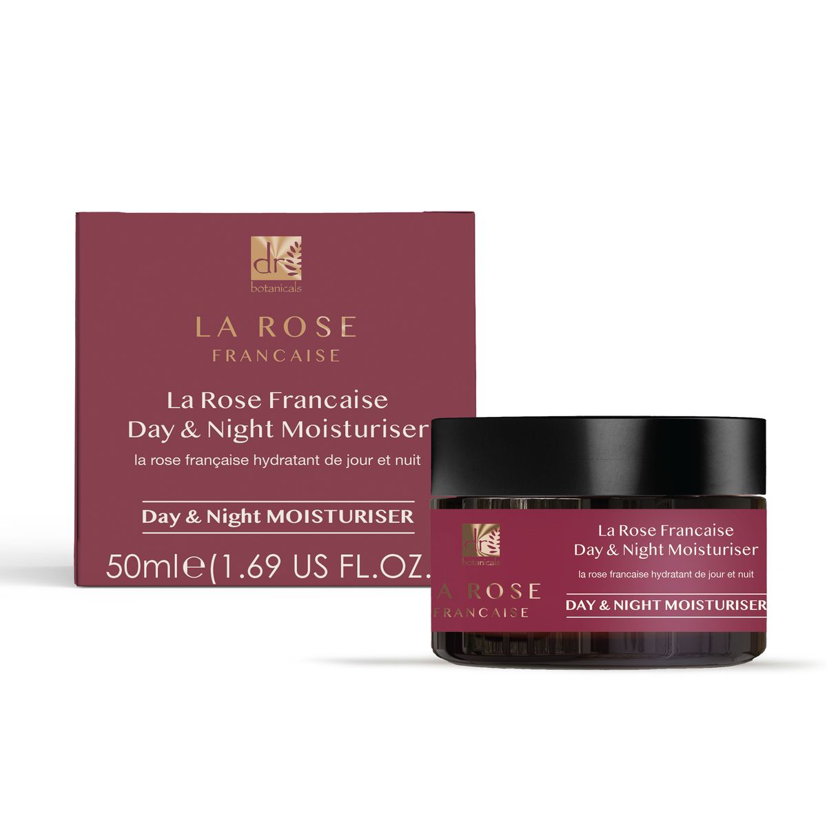 Dr Botanicals La Rose Francaise Duo Tag & Nacht Feuchtigkeitscreme 50ml