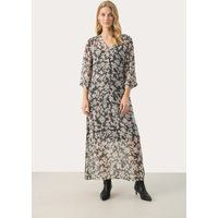Kleid Gerade Passform Black Stitch Leaf print black multi