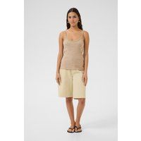 Jerseytop Slim fit Ova chincilla tank beige