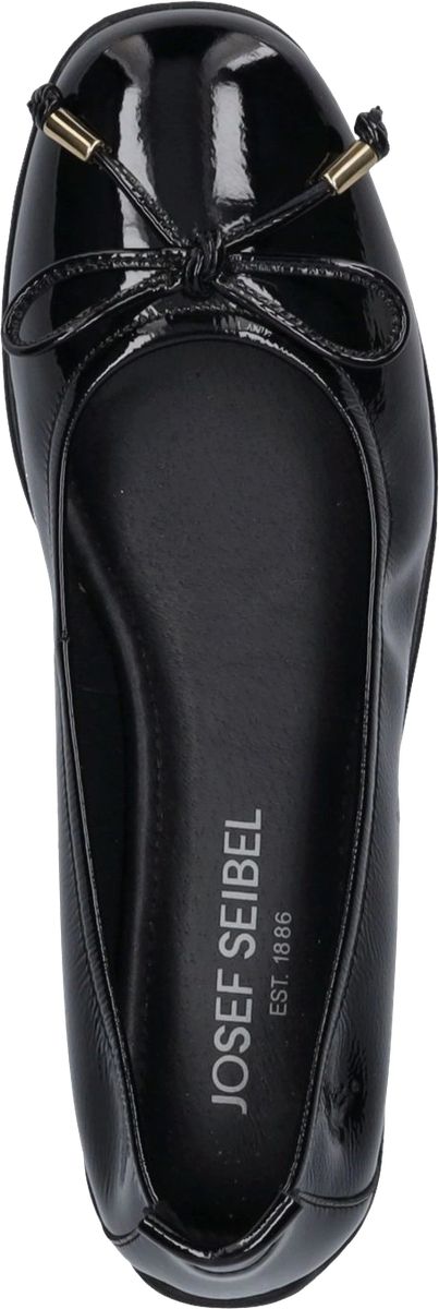 Klassische Ballerinas aus schwarzem Lackleder