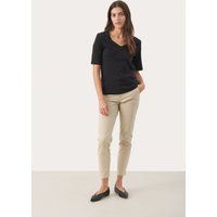T-shirt Gerade Passform Blac