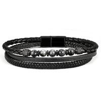 US Polo Assn Jewellery Brandon Schwarzes Armband