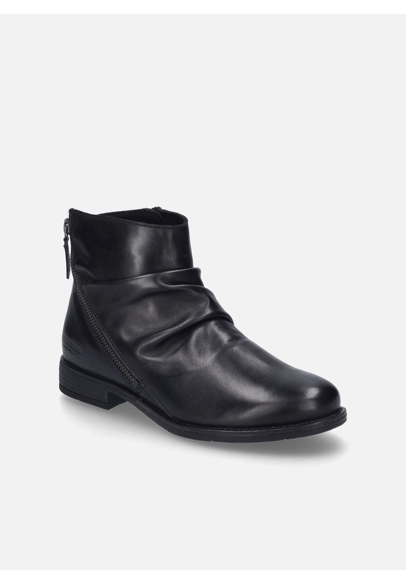 Lederstiefelette mit Reißverschlussdetail