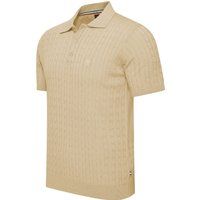 Cappuccino Italia Caorle Cable Knit Polo  Schwarz