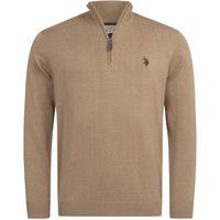 U.S. POLO ASSN. Herren Half-Zip Strickpullover USKnooxx aus Baumwollmix