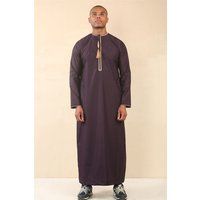 Omanisches Eid-Jubba-Gewand für Herren in Lila, Thobe, Saudi-Emirati